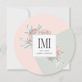 パーソナライズされたエレガントなラスティックモダンウェディング招待状 招待状