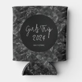 パーソナライズされたエレガントな偽のグリッター フォイル女子旅 缶クーラー (正面)