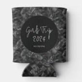 パーソナライズされたエレガントな偽のグリッター フォイル女子旅 缶クーラー (裏面)