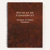 パーソナライズされたエレガントな古書 ノートブック (正面)