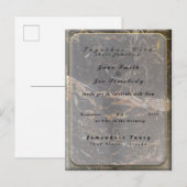 パーソナライズされたエレガントな大理石 インビテーションポストカード (正面/裏面)