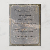 パーソナライズされたエレガントな大理石 インビテーションポストカード (正面)