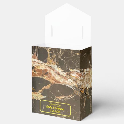 パーソナライズされたエレガントな大理石 フェイバーボックス (オープン)