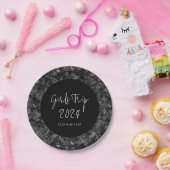 パーソナライズされたエレガントな女子旅用偽のグリッター・ホイル ペーパープレート (パーティー)