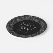 パーソナライズされたエレガントな女子旅用偽のグリッター・ホイル ペーパープレート (アングル)