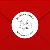 パーソナライズされたエレガントな感謝の結婚式の好意 ラウンドシール