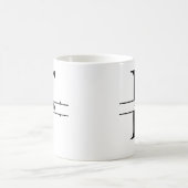 パーソナライズされたエレガントイニシャルF コーヒーマグカップ (中央)