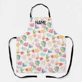 パーソナライズされたエレガントカラフル貝殻海 エプロン (正面)