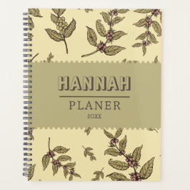 パーソナライズされたエレガントクラシックと素朴なグリーンラップ プランナー手帳