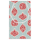 パーソナライズされたエレガントクリスマスオーナメント スモールペーパーバッグ (裏面)