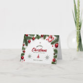 パーソナライズされたエレガントクリスマス シーズンカード (正面)