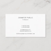パーソナライズされたエレガントシンプルデザインテンプレートモダン 名刺 (裏面)