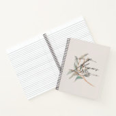 パーソナライズされたエレガントスタイリッシュ水彩植物 ノートブック (内部)