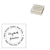 パーソナライズされたエレガントスタイリッシュScript差出人住所 ラバースタンプ (押印)