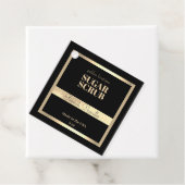 パーソナライズされたエレガントスパ製品ブラック金ゴールド フェイバータグ (インサイチュ)