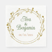 パーソナライズされたエレガントパーティーナプキンウェディング スタンダードランチョンナプキン (正面)