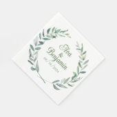 パーソナライズされたエレガントパーティーナプキンウェディング スタンダードランチョンナプキン (角)