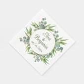 パーソナライズされたエレガントパーティーナプキンウェディング スタンダードランチョンナプキン (角)