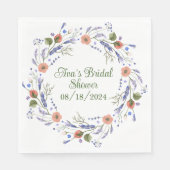 パーソナライズされたエレガントパーティーナプキンシャワー スタンダードランチョンナプキン (正面)