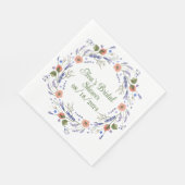 パーソナライズされたエレガントパーティーナプキンシャワー スタンダードランチョンナプキン (角)