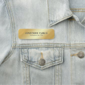 パーソナライズされたエレガントフェイク金ゴールドメタリック最高のルック 名札 (インサイチュ)