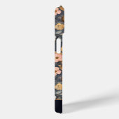 パーソナライズされたエレガントフローラピンクと金ゴールドパターン Case-Mate iPhoneケース (裏面 / 右)