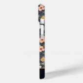 パーソナライズされたエレガントフローラピンクと金ゴールドパターン Case-Mate iPhoneケース (裏面 / 左)