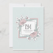 パーソナライズされたエレガントフローラ結婚式招待状 招待状 (裏面)