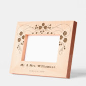 パーソナライズされたエレガントフローラ結婚記念日 レーザー彫刻フレーム (左)