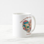 パーソナライズされたエレガントフローラ コーヒーマグカップ (正面右)