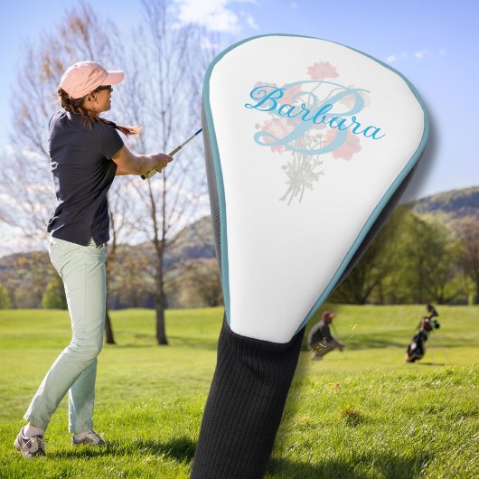 パーソナライズされたエレガントフローラ ゴルフヘッドカバー