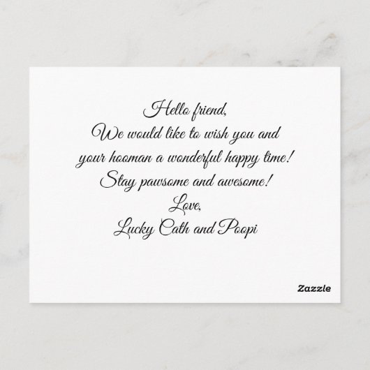 パーソナライズされたエレガントプロフェッショナルモダン ポストカード (裏面)