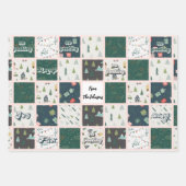 パーソナライズされたエレガントモダンクリスマス ラッピングペーパーシート (正面3)