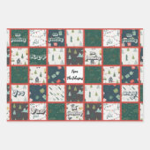 パーソナライズされたエレガントモダンクリスマス ラッピングペーパーシート (正面2)