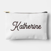 パーソナライズされたエレガントモダンタイポグラフィ アクセサリーポーチ (正面)