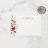 パーソナライズされたエレガントモダンフローラメモカード ノートカード (正面/裏面インサイチュ)