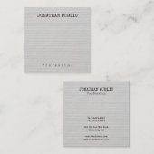 パーソナライズされたエレガントモダンミニマルテンプレート スクエア名刺 (正面/裏面)