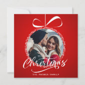 パーソナライズされたエレガントモダンミニマル写真カード シーズンカード (正面)