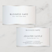 パーソナライズされたエレガントモダン平テンプレート 名刺 (正面/裏面)