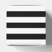 パーソナライズされたエレガントモダン白黒ストライプ フェイバーボックス (上部)