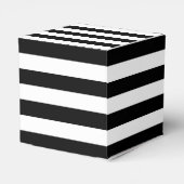 パーソナライズされたエレガントモダン白黒ストライプ フェイバーボックス (裏面サイド)