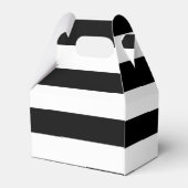 パーソナライズされたエレガントモダン白黒ストライプ フェイバーボックス (裏面サイド)