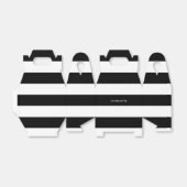 パーソナライズされたエレガントモダン白黒ストライプ フェイバーボックス (折り畳みなし)