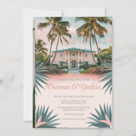 パーソナライズされたエレガントモダン素朴結婚ヴィンテージ 招待状