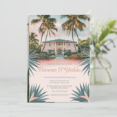 パーソナライズされたエレガントモダン素朴結婚ヴィンテージ 招待状 (スタンド正面)