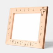 パーソナライズされたエレガントモダンCross Keepsake レーザー彫刻フレーム (左)