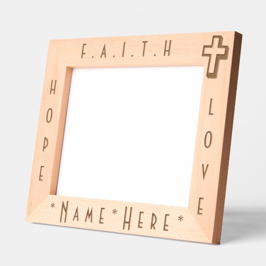 パーソナライズされたエレガントモダンCross Keepsake レーザー彫刻フレーム (左)