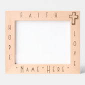 パーソナライズされたエレガントモダンCross Keepsake レーザー彫刻フレーム (正面)