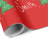 パーソナライズされたエレガントモダンScript Merry Christmas ラッピングペーパー (ロールコーナー)