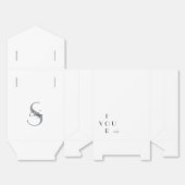 パーソナライズされたエレガントモノグラム貸与箱 フェイバーボックス (見開き)